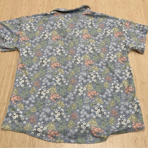 Lucky Brand Set of Two Shirt and Shorts Rib Knit Ditsy Floral Sleepwear Large - Picture 7 of 10